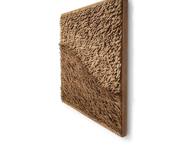 Iona Rattan Wall Decor Square, Natural - Alternative View