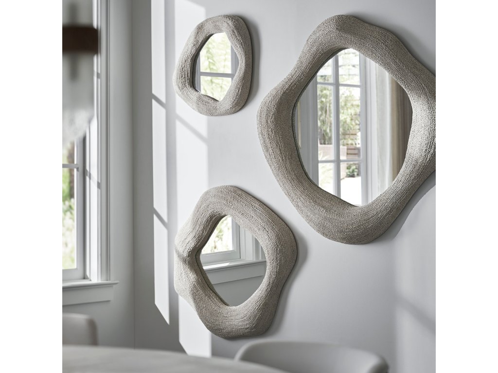 Jaden Mirror, Small, White - image 2