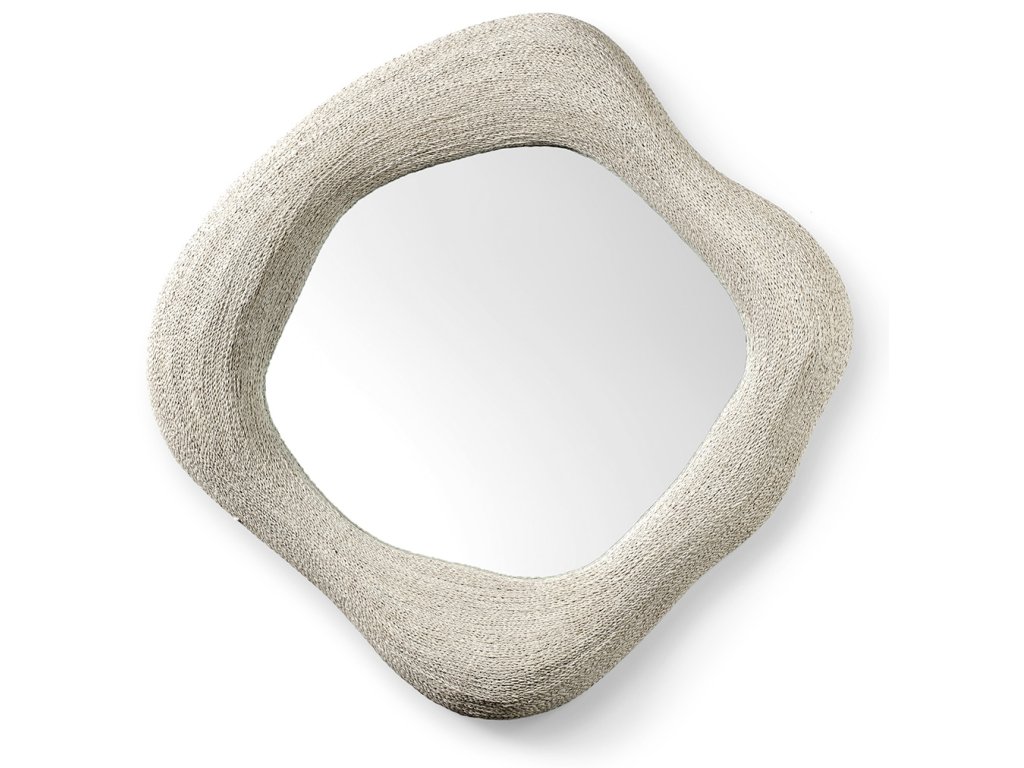 Jaden Mirror, Large, White - main image