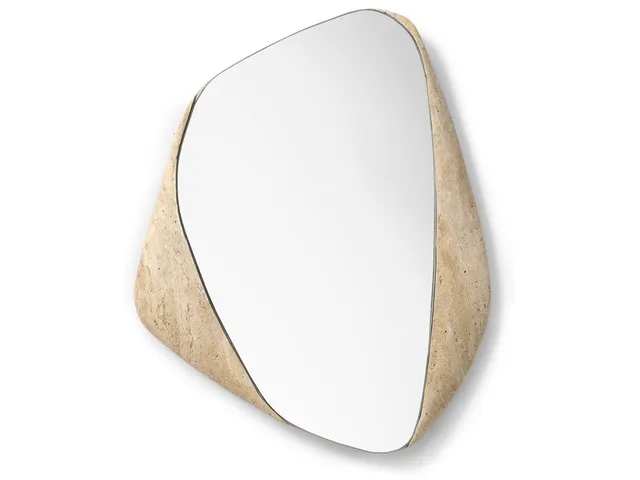 Kira Travertine Mirror, Small