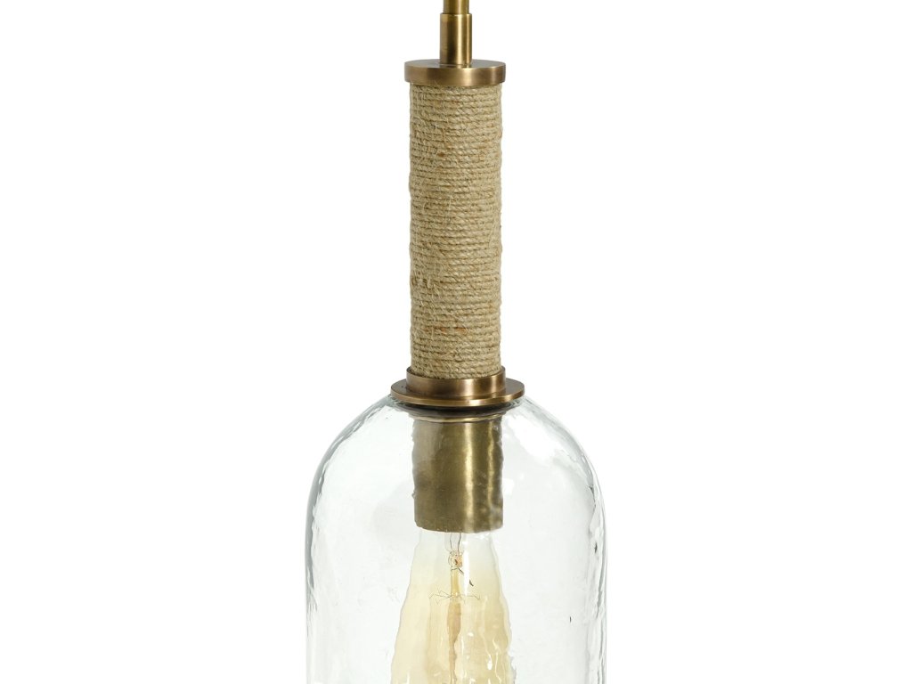 Bronson Glass Pendant Long, Brass - image 2