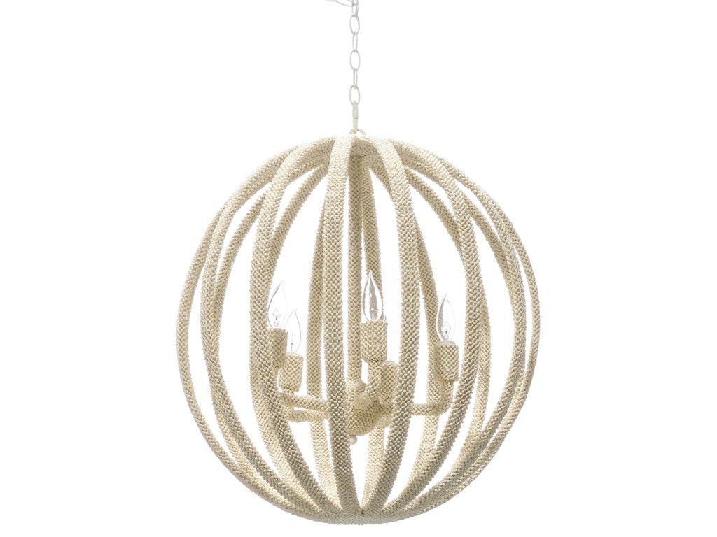 Madera Coco Chandelier, White - main image