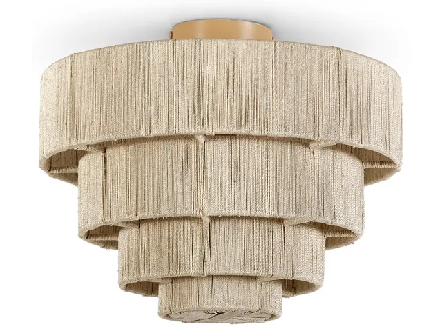 Everly Semi Flush Mount, Natural