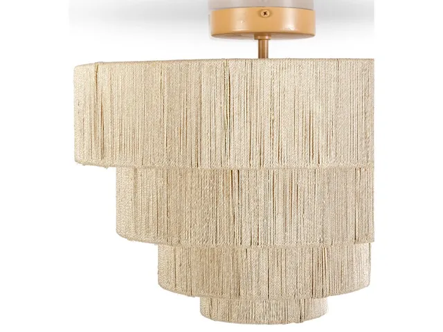 Everly Semi Flush Mount, Natural - Alternative View
