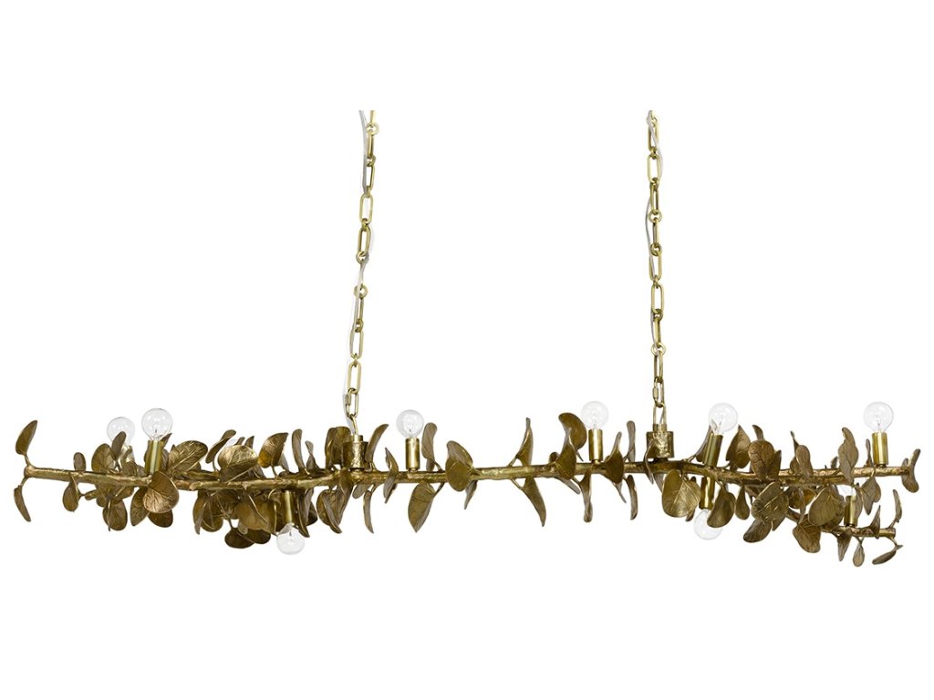 Eucalyptus Leaf Brass Chandelier - main image