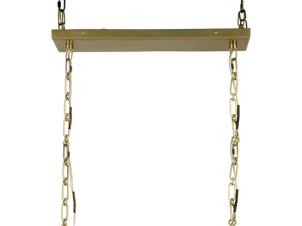 Eucalyptus Leaf Brass Chandelier - image 2