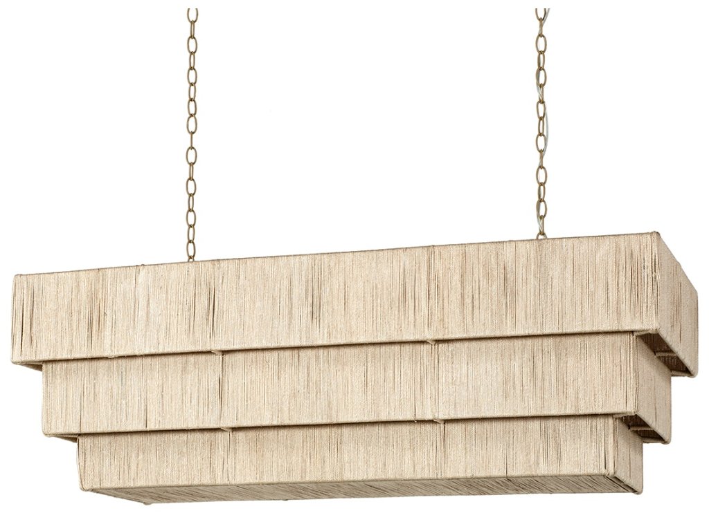 Everly Rectangular Chandelier, Natural - main image