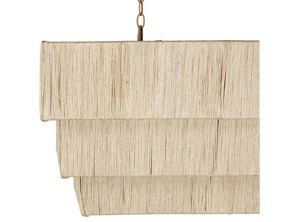 Everly Rectangular Chandelier, Natural - image 1