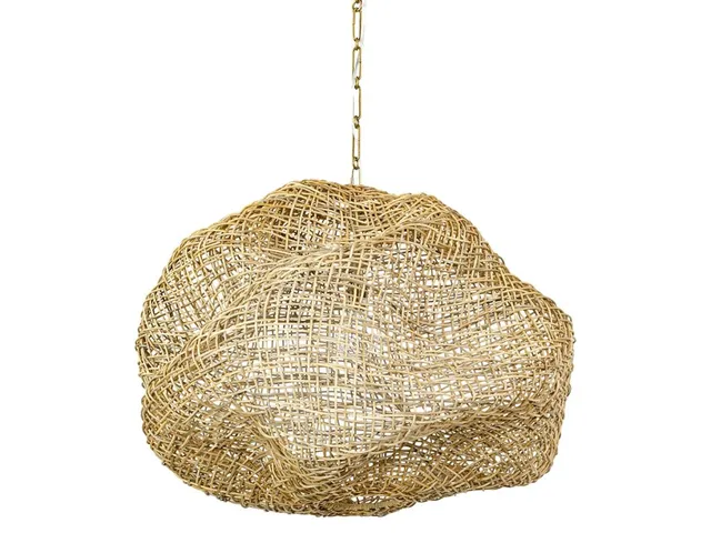 Andorra Wicker Pendant, Medium Natural