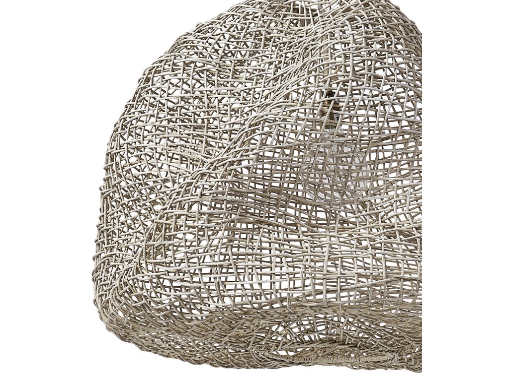 Andorra Wicker Pendant, Large, White - image 1