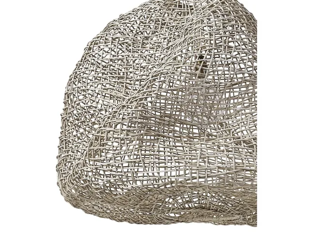 Andorra Wicker Pendant, Large, White - Alternative View