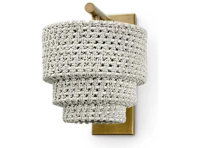 Veranda Sconce Whitewash Antique Brass