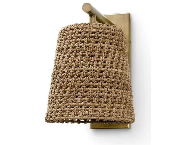 Green Oaks Sconce Natural Antique Brass