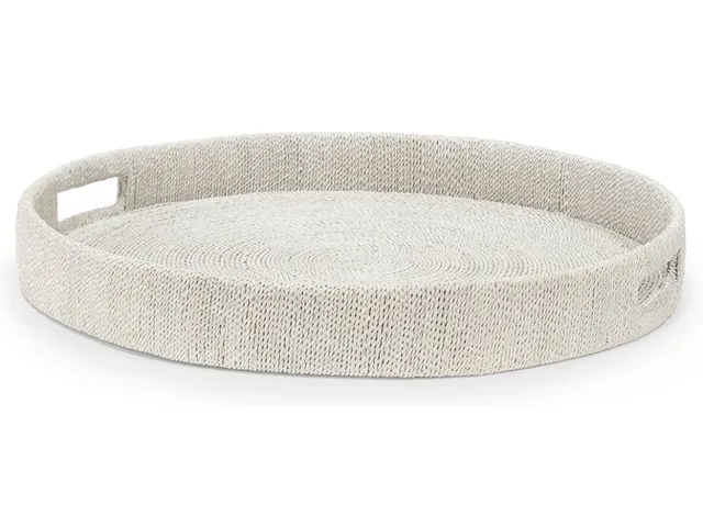 Monarch Round Tray Large White Sand