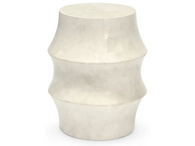 Nali Stone Outdoor Stool White