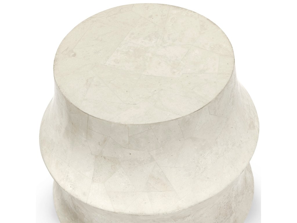 Nali Stone Outdoor Stool White - image 1