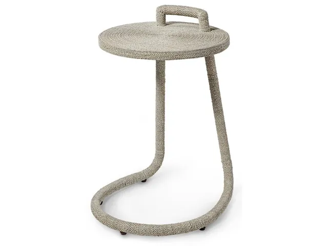 Brenna C-Side Table, White