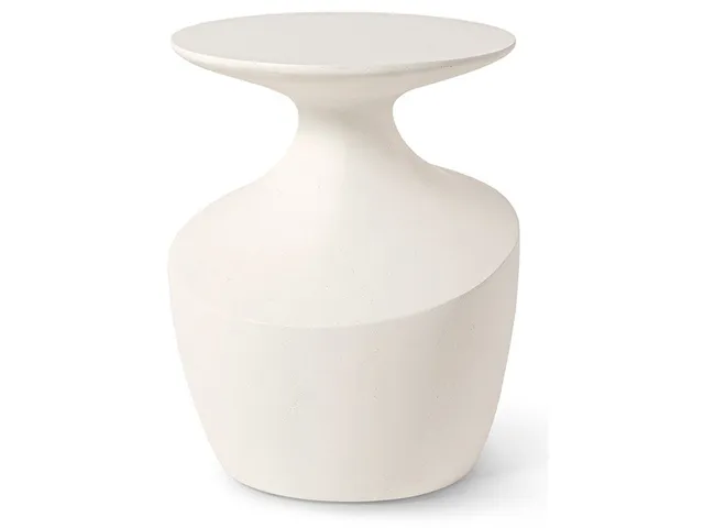 Chelsea Outdoor Side Table, Short, White