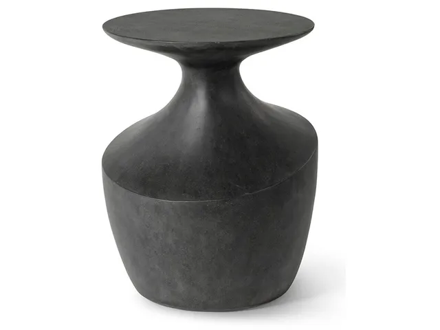 Chelsea Outdoor Side Table Short, Charcoal