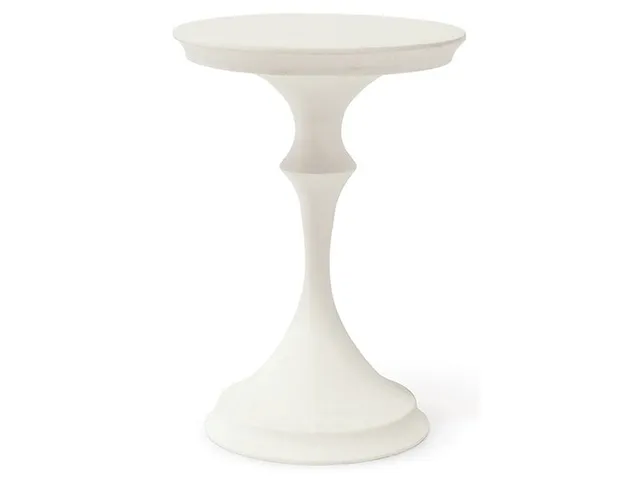 Spruce Outdoor Side Table, White