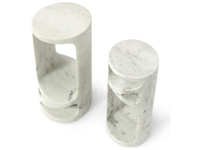 Lena Marble Accent Table, Large