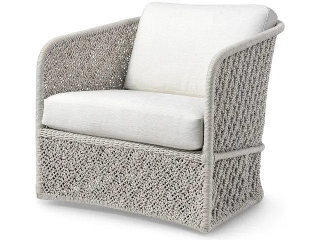 Jenson Outdoor Swivel Lounge Chair, Grey