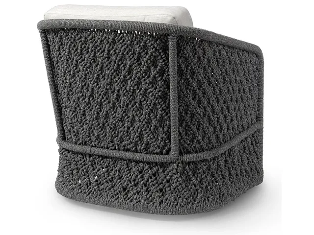 Jenson Outdoor Swivel Lounge Chair, Charcoal - Alternative View