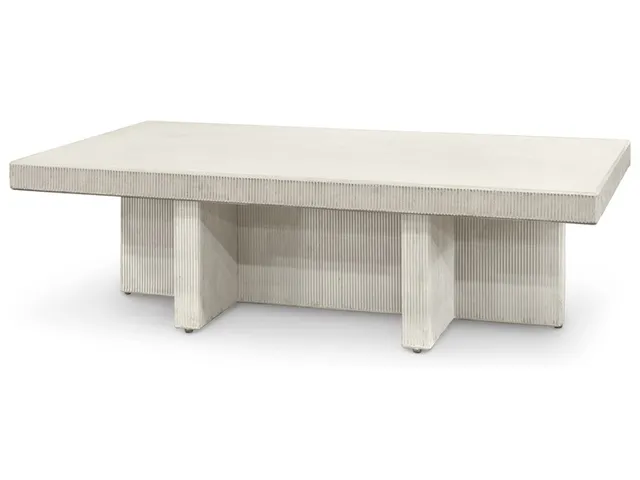 Delano Outdoor Coffee Table, White