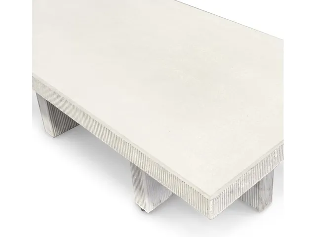 Delano Outdoor Coffee Table, White - Alternative View
