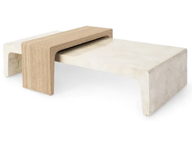 Abbott Stone Coffee Table, Low - Alternative View