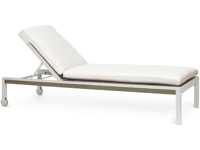 Somerset Outdoor Chaise Lounge Ivory