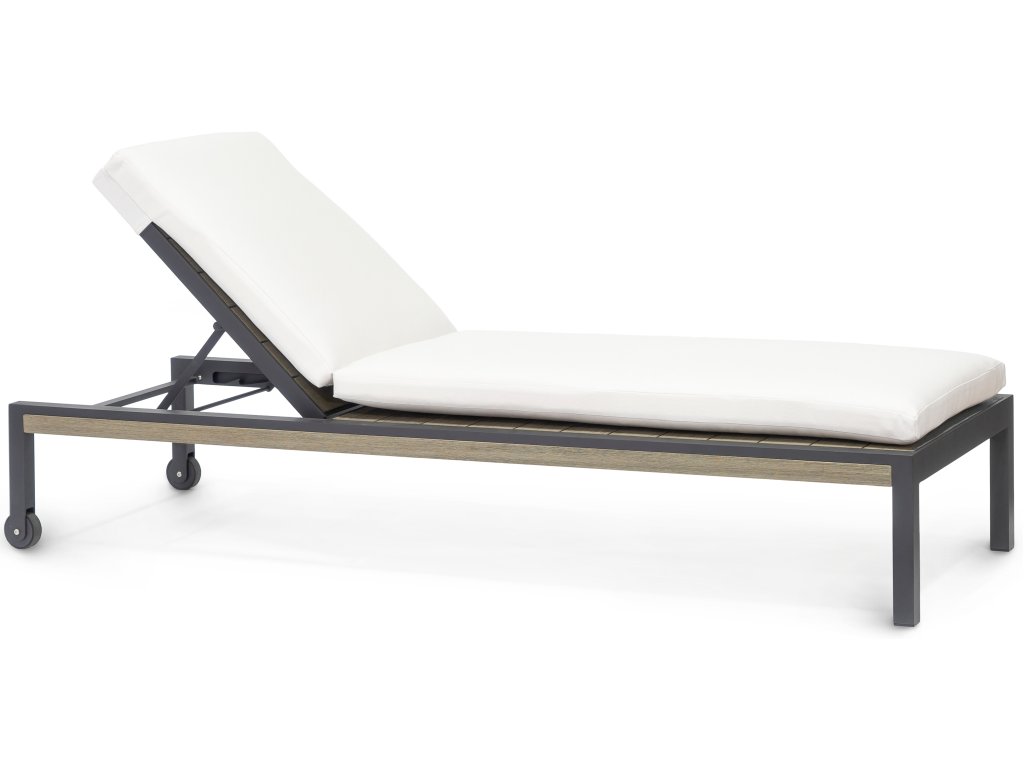 Somerset Outdoor Chaise Lounge Chair, Charcoal - main image