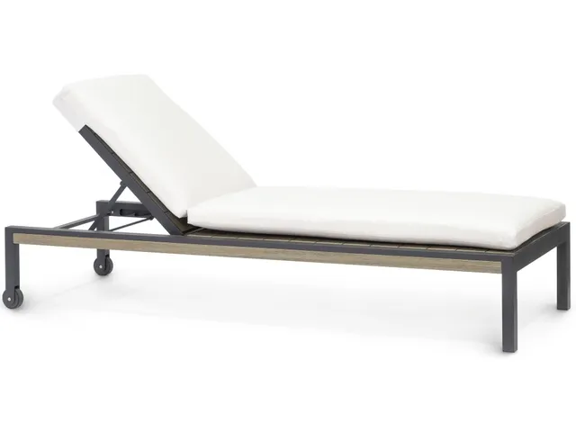 Somerset Outdoor Chaise Lounge Chair, Charcoal