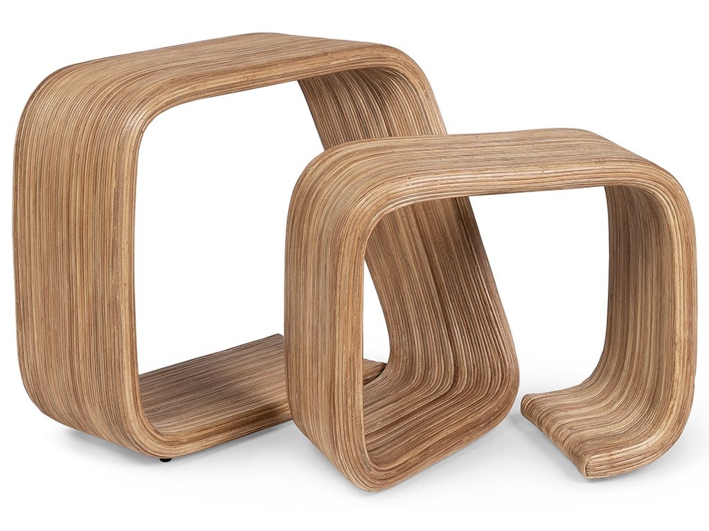 Allegro Rattan Side Table, Natural - main image