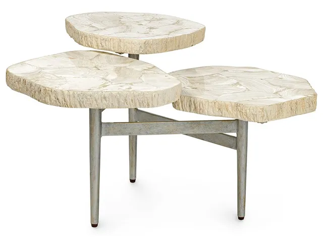 Merced Fossilized Clam 3 Top Table