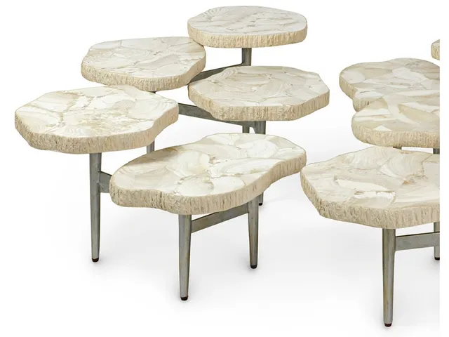 Merced Fossilized Clam 3 Top Table