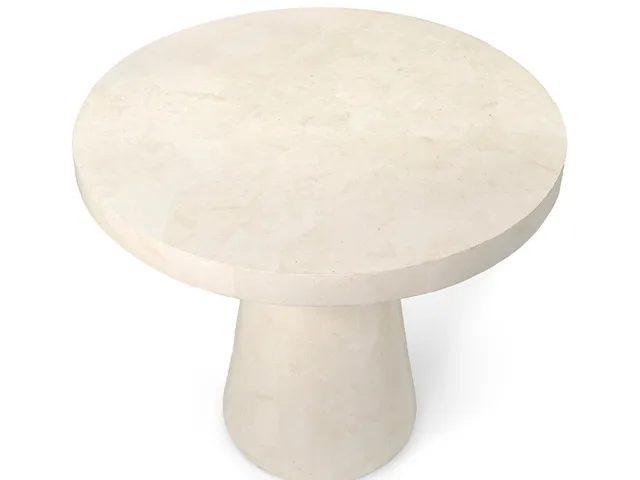 Foley Stone Outdoor Bistro Table, White