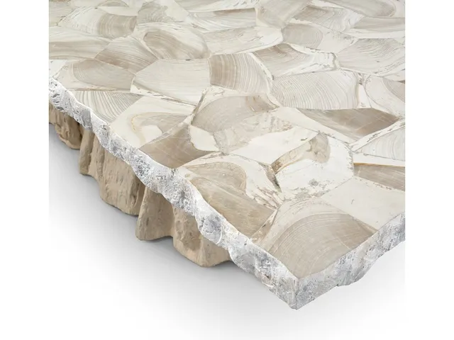 Camilla Fossilized Clam Dining Table, Rectangular - Alternative View