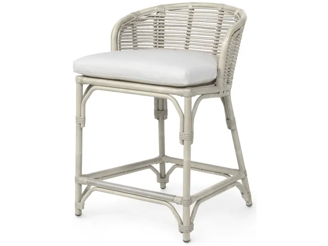 Camino Outdoor 24" Counter Stool, White