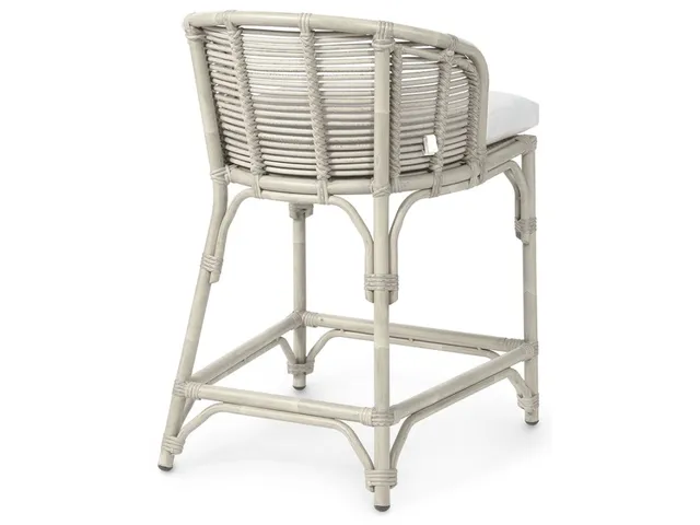 Camino Outdoor 24" Counter Stool, White - Alternative View