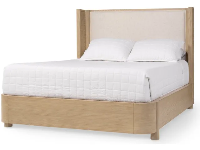 Zoey Natural Oak Bed, Queen