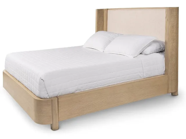 Zoey Natural Oak Bed, Queen - Alternative View