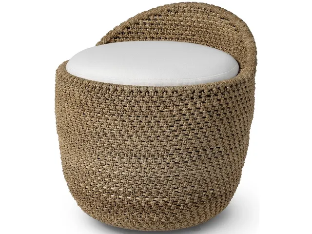 Green Oaks Swivel Stool, Natural