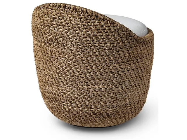 Green Oaks Swivel Stool, Natural