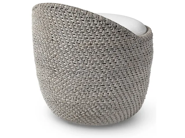 Green Oaks Swivel Stool, White Sand - Alternative View