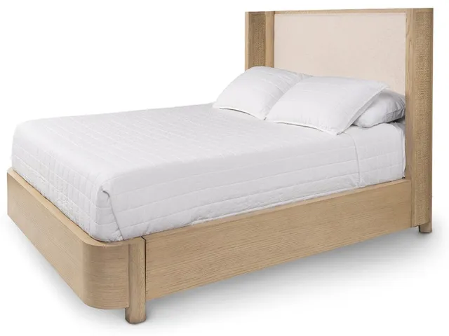 Zoey Natural Oak Bed, King - Alternative View