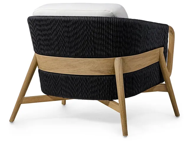 Casey Outdoor Lounge Chair, Black