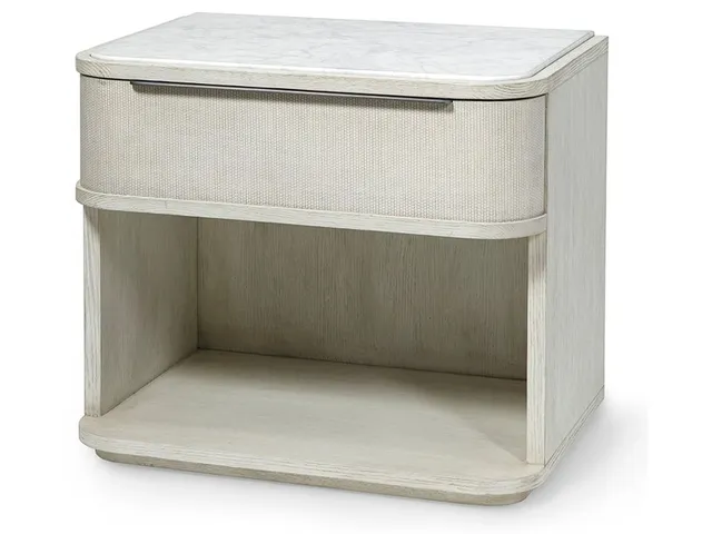 Argenta Nightstand, White Shadow