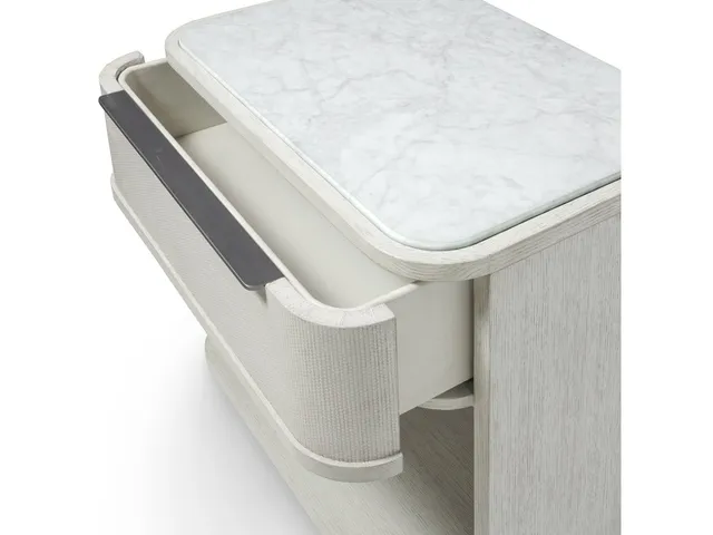 Argenta Nightstand, White Shadow - Alternative View