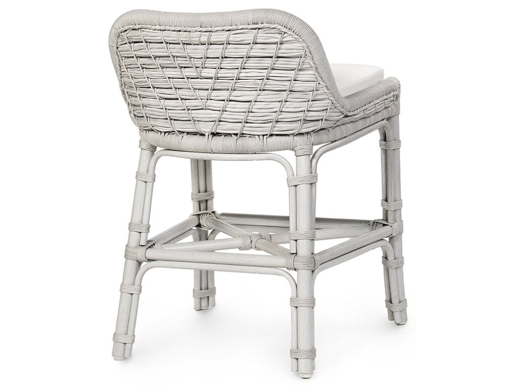Capitola Outdoor 24" Counter Stool, Whitewash - image 1